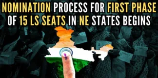 Of the 15 parliamentary seats, polling would be held in Outer Manipur in two phases on April 19 and April 26