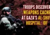 Troops seized Kalashnikov rifles, explosives, mortars, grenades, and several other assault rifles from hospital
