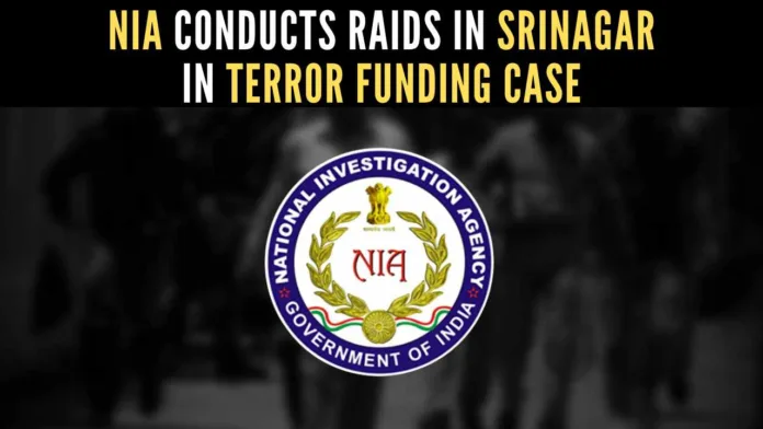 Raids are being carried out in the district in connection with a militancy-related case