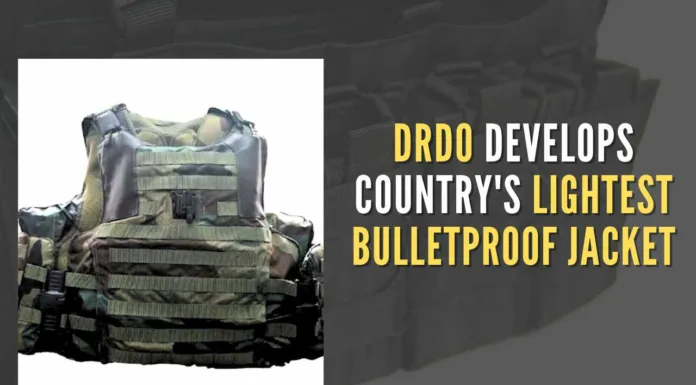 The Department of Defence R&D secretary and DRDO chairman has congratulated DMSRDE for the successful development of this bulletproof jacket, it said