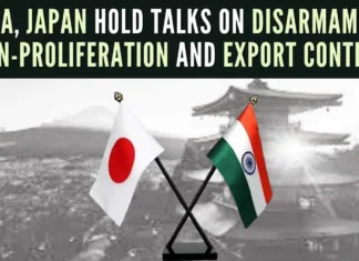 India - Japan exchanged a wide range of views on major current issues in the fields of disarmament and non-proliferation