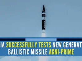 Strategic Forces Command along with DRDO conducts successful flight-test of new generation ballistic missile Agni-Prime