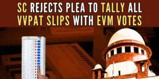 A two-judge Supreme Court bench rejected petitions seeking 100% verification of votes cast on EVMs using the VVPAT, or Voter Verifiable Paper Audit Trail