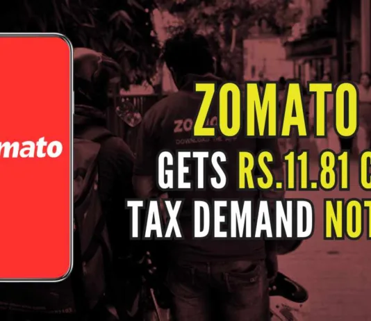 Earlier this month, Zomato had said it received notices from the tax authorities in Delhi and Karnataka
