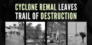 At least 36 people were killed in heavy rains and landslides in northeastern states under the impact of Cyclone Remal