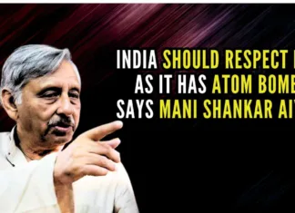 BJP hits back at Congress saying, despite Pakistan's involvement in terrorist activities against India, Aiyar talks about respecting them