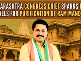 Nana Patole claimed that Ram Mandir would be purified by the Shankaracharyas if the opposition I.N.D.I.A bloc came to power in the Lok Sabha polls