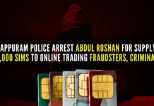 Authorities seized approximately 40,000 SIM cards and 180 mobile phones from Abdul Roshan’s possession