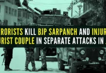 Terrorists struck at two places in Kashmir on Saturday, killing a former sarpanch in Shopian and injuring a tourist couple from Rajasthan in Anantnag