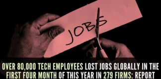 More than 80,000 employees in the technology sector have lost jobs in the first four months this year