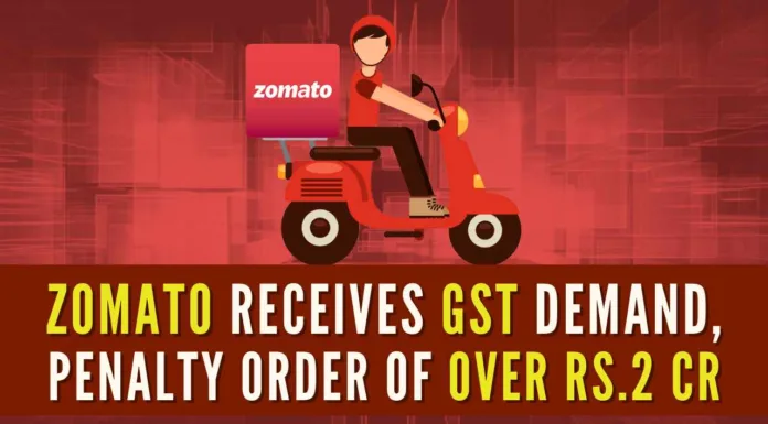 Zomato said that it will be filing an appeal against the order before the appropriate authority