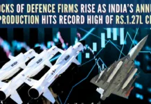 The rise in production reflects a growth of 16.7 percent over Defence production of the previous financial year