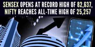 NSE Nifty 50 index climbed to a new peak of 25,257, while the S&P BSE Sensex surged to 82,637
