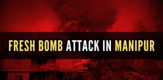 Suspected militants launched a fresh bomb attack in Manipur's Bishnupur district