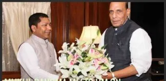 Meghalaya CM seeks Rajnath's intervention on empowering tribals