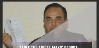 Outgoing CAG with the help of pliant officials hushed up Aircel-Maxis scam report, alleges Swamy