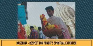 Dakshina - respect for pundit's spiritual expertise
