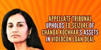 An appellate tribunal has found former ICICI Bank CEO Chanda Kochhar guilty of receiving a Rs.64 crore bribe from Videocon through her husband in exchange for sanctioning a Rs.300 cr loan