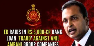 ED conducted raids at over 35 locations in Mumbai and Delhi linked to a Rs.3,000 crore loan fraud involving Yes Bank and Anil Ambani Group firms